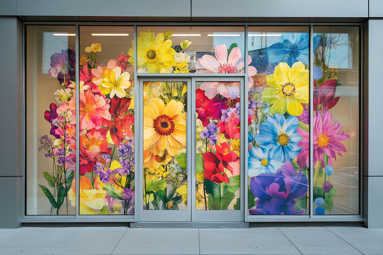 Оклейка витрин плёнкой Oracal